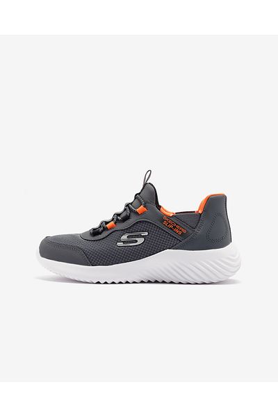 SKECHERS Bounder - Brisk-Burst Large Male Child Gray Sports Shoes 403822L Ccor