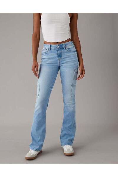 AMERICAN EAGLE بنطال جينز AE Stretch منخفض الارتفاع بقصّة Bootcut