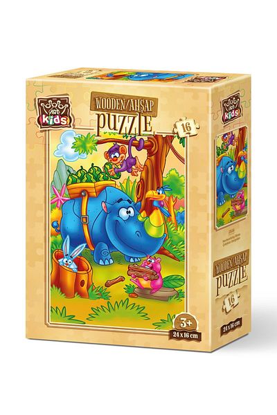 Art Puzzle Art Kids Working Gift 16 Piece Wooden Puzzle