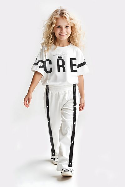 Lmn Screet Wide Leg Girl's Suit