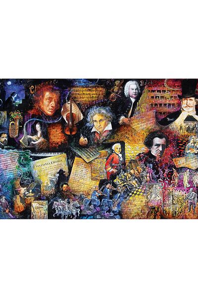 Art Puzzle Note's Students 500 Piece Puzzle