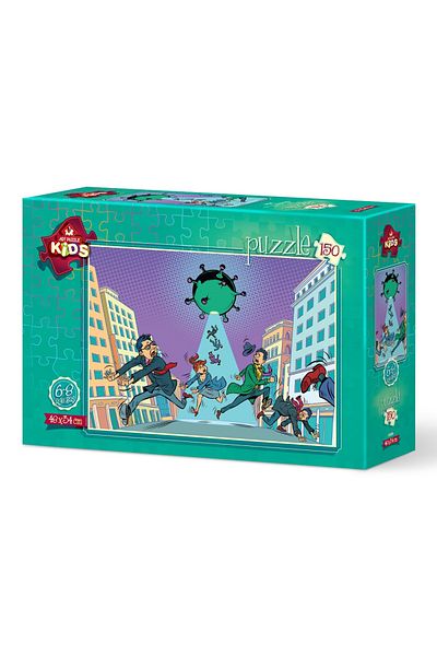 Art Puzzle Art Child Puzzle Escape from the Virus 150 Piece Puzzle