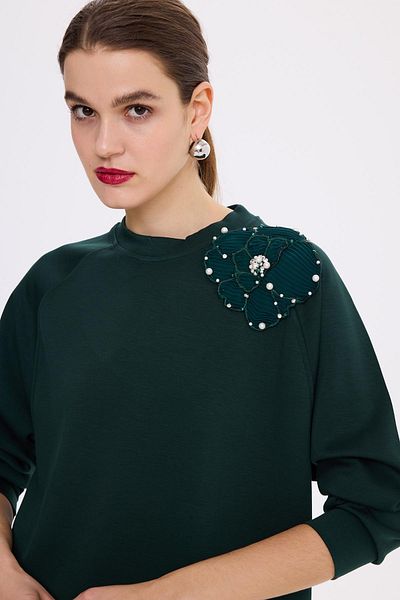 Missemramiss Comfort Sweatshirt with Accessories - Emerald 4631
