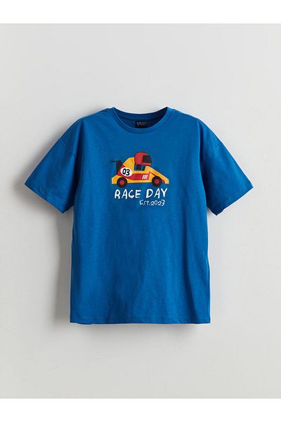 LC Waikiki Tricou pentru băiat din bumbac imprimat nou sezon - S5KJ63Z1