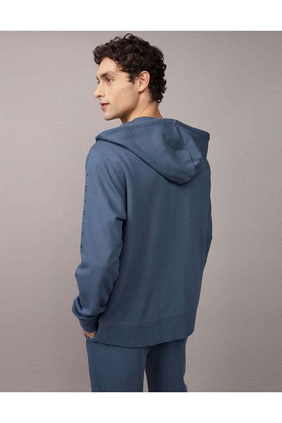 AMERICAN EAGLE هودي بسحاب مع شعار AE جرافيكي