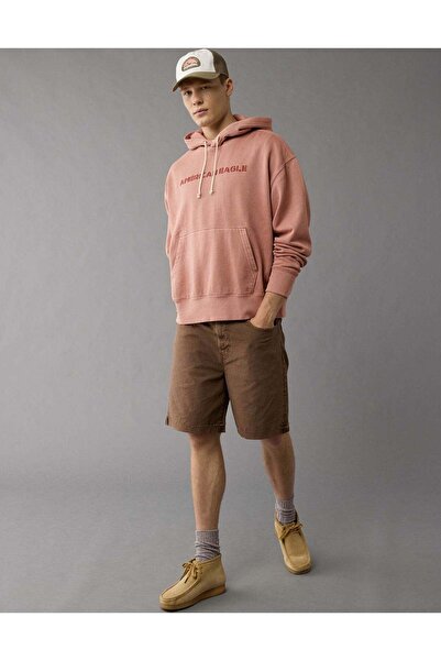 AMERICAN EAGLE بلوزة بغطاء رأس بشعار AE جرافيكي