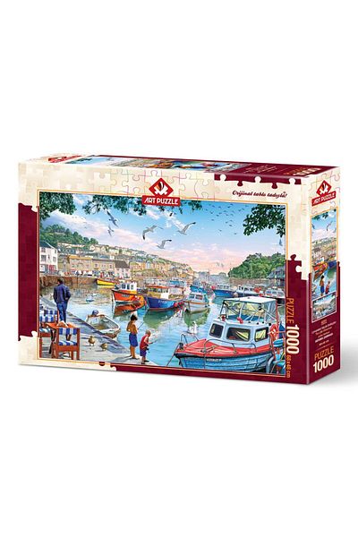 Art Puzzle Little Fishermen in the Harbor 1000 Piece Puzzle
