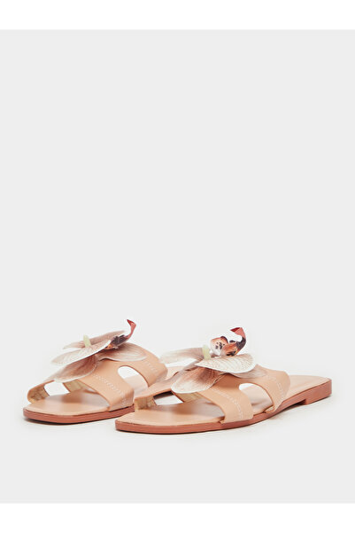 Take Two By Styli Flower Accent Flat Sandals