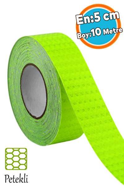 NZB Gece Parlayan Yapışkanlı Reflektörlü 5 cm Fosforlu Reflektif İkaz Bandı 1...