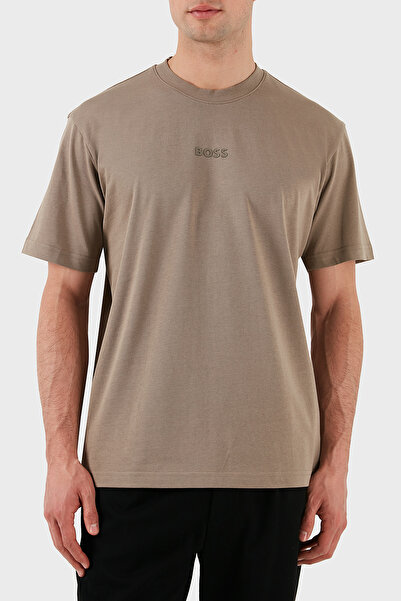 BOSS % 100 Pamuk Oversize Bisiklet Yaka Logolu T Shirt Erkek T SHİRT 50519368...