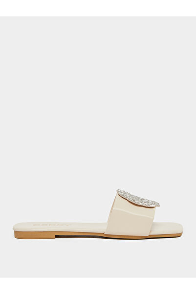 Take Two By Styli Embellished Flower Strap Flat Sandals