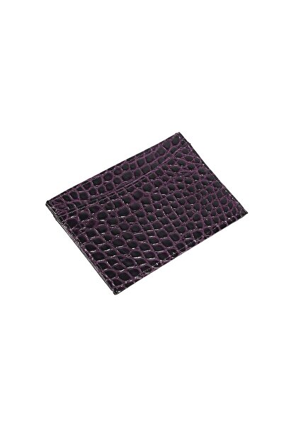 Desa Mor Dukinea Kroko Baskılı Deri Kartlık