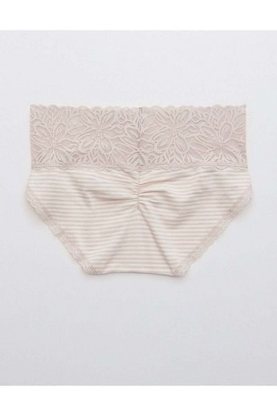 AMERICAN EAGLE Aerie Cotton Firework Lace Striped Boybrief Underwear