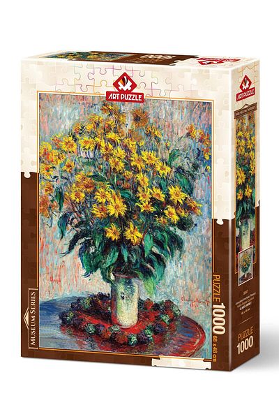 Art Puzzle Jerusalem Artichoke Flowers by Claude Monet 1000 Piece Puzzle