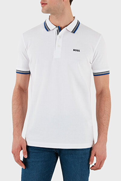 BOSS Pamuklu Regular Fit Düğmeli Polo Yaka T Shirt Erkek POLO YAKA T SHİRT 50...