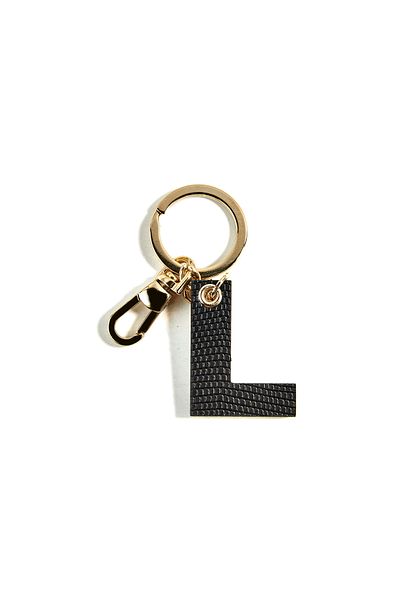 Desa Letter L Leather Keychain