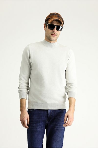 Kiğılı Cotton Knitwear Bato Collar Regular Fit Sweater