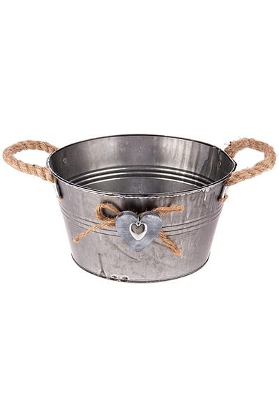 AKDC Tin Bucket 22Cm X 22Cm X 12Cm Silver