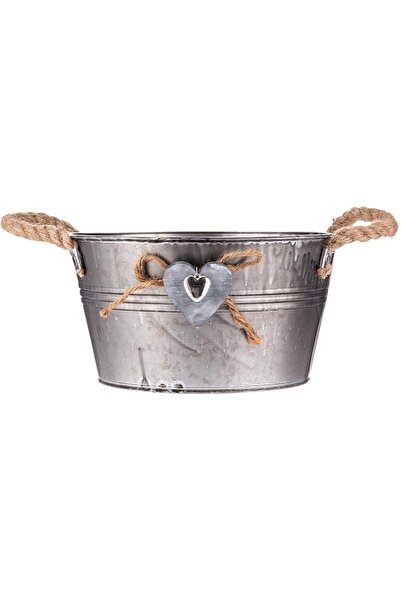 AKDC Tin Bucket 22Cm X 22Cm X 12Cm Silver