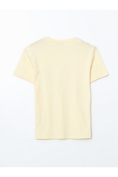 LC Waikiki Νέα σεζόν Crew Neck κοντομάνικο εμπριμέ χτενισμένο βαμβακερό ανδρικό Tisort - S5KO94Z8