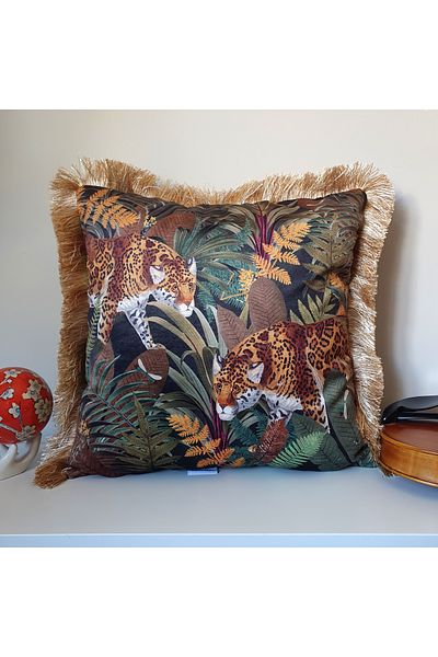decofav Husă de catifea cu design leopard, cu detaliu Haar Cover