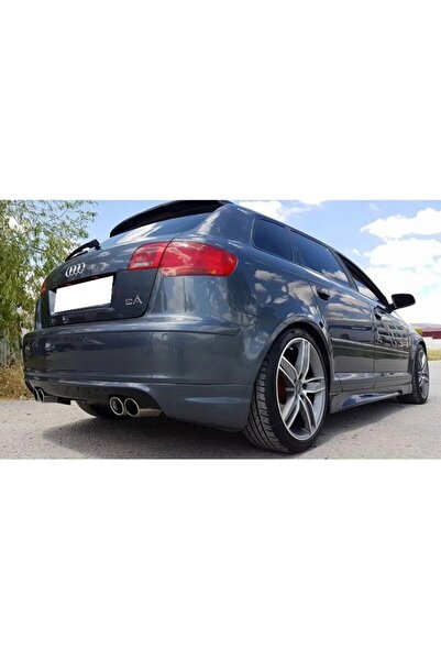 NamTuning Audi A3 8P Arka Tampon Eki 2006-2012 arası 2 Kapı Arka Ek Boyasız