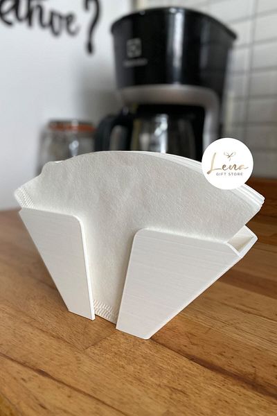 Lena Gift Store Filter Coffee Paper Holder Countertop or Hangable Stand Apparatus Accessory