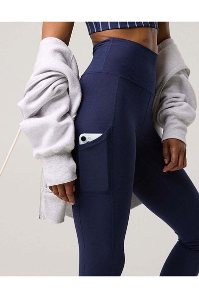 AMERICAN EAGLE بنطال ضيق بجيوب وخصر مرتفع من تصميم Aerie The Hugger