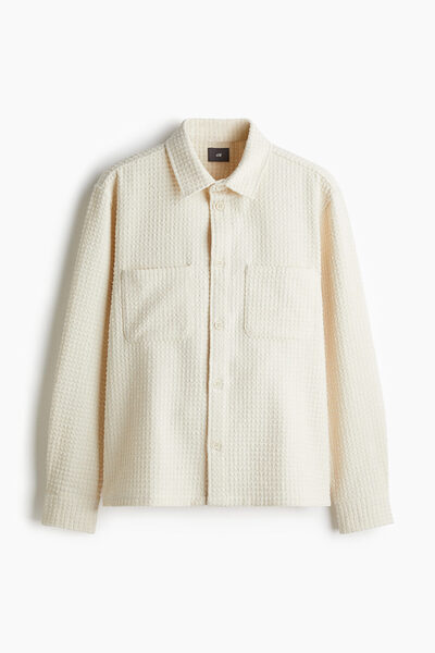 H&M Petek Dokulu Overshirt Gömlek Loose Fit