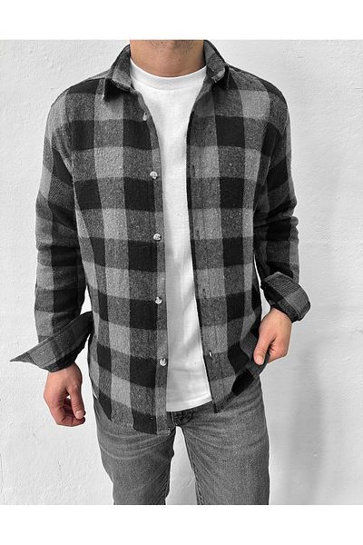 King Brothers Ανδρικό πουκάμισο ξυλοκόπο Loose Fit Κόκκινο Ροζ Καρό Oversize