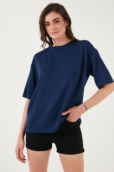Lela Μπλουζάκι Stretch Oversize Fit Crew Neck T SHIRT 5865911