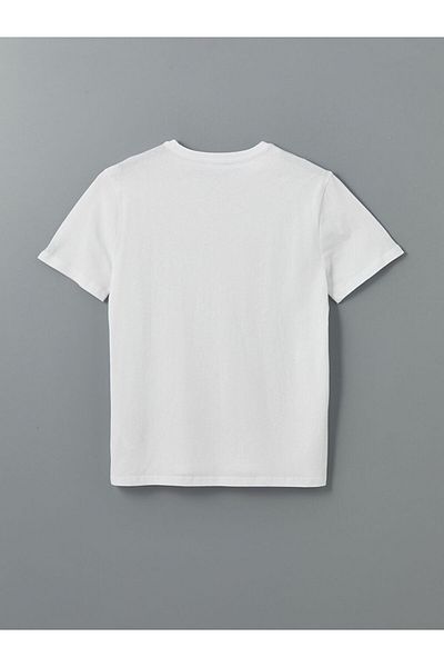 LC Waikiki Tricou pentru bărbați din bumbac pieptănat cu mânecă scurtă cu decolteu și imprimeu de sezon nou - S5KL55Z8