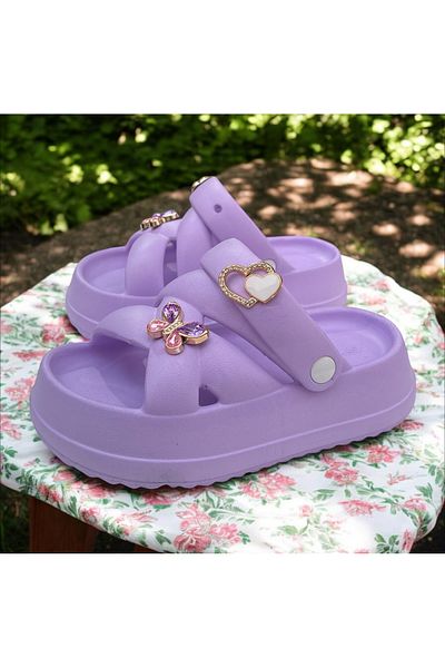 Hızlı Al Beach, Pool, Garden, Daily Children's Slippers. Yezy Model Stone Girl's Slippers.