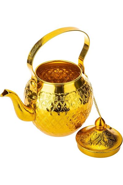 AKDC Arabian Alu Tea Kettle 13Cm X 13Cm X 13Cm Gold