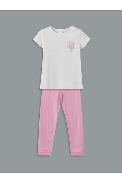 LC Waikiki Set pijamale pentru fete cu gât crew pentru sezon nou - S5L486Z4