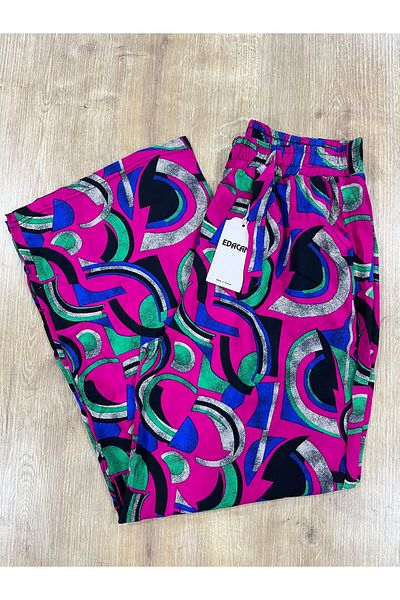 Edacan Women's Wide Leg Oversize Woven Trousers with Pockets