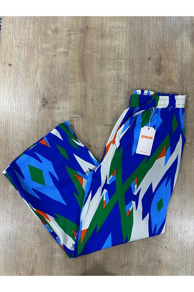 Edacan Women's Wide Leg Oversize Woven Trousers with Pockets