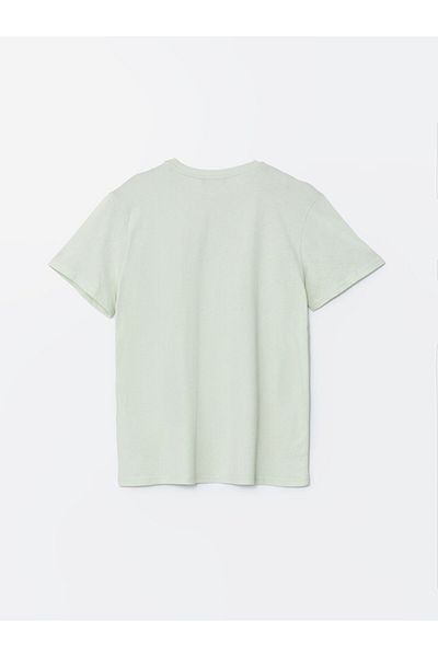 LC Waikiki Νέα σεζόν Crew Neck κοντομάνικο εμπριμέ χτενισμένο βαμβακερό ανδρικό Tisort - S5KP05Z8