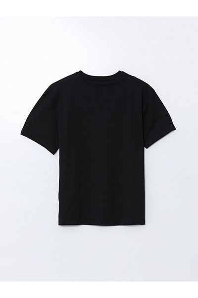 LC Waikiki Tricou pentru bărbați din bumbac pieptănat cu imprimeu cu decolteu rotund de sezon nou - S5HP42Z8