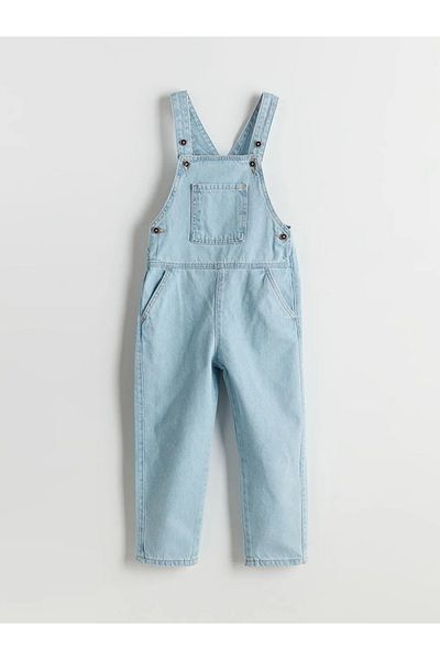 LC Waikiki Salopetă de jeans pentru băieți LCW Kids Indigo Square
