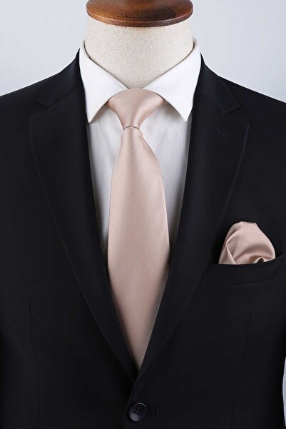 Kravatkolik Κλασική γραβάτα με μπεζ μοτίβο με κουκκίδες Kk9203