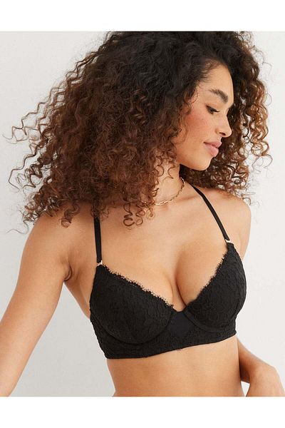 AMERICAN EAGLE حمالة صدر Aerie Real Power Plunge Push Up Eyelash Lace