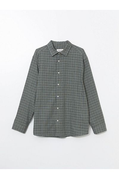 LC Waikiki Lcw Vision Green Casual Fit Long Sleeve Plaid Men's Shirt