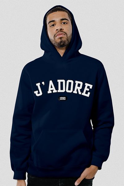 FANA Men's Sweatshirt Hoodie Jadore Slogan Printed