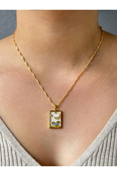 M Miel Kadın Ay Detay Kolye