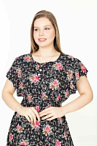 mervemoda Γυναικείο κοντομάνικο καλοκαιρινό φόρεμα