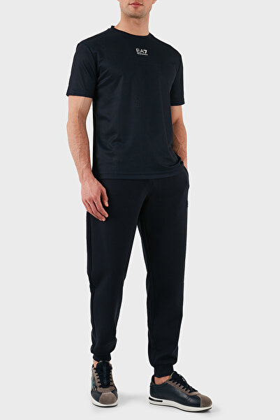 EA7 Футболка з логотипом, прямий крій, комір-стійка, чоловіча футболка 7M000044 AF13754 UB102