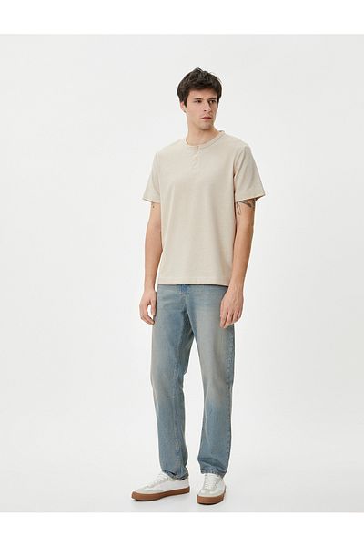 Koton Βασικό T-Shirt με κοντό μανίκι, λαιμόκοψη