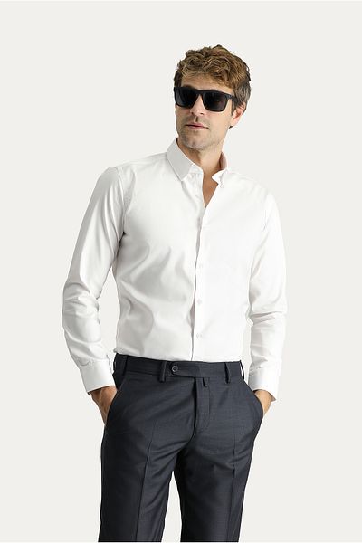 Kiğılı Non Iron Oxford Cotton - Long Sleeve Slim Fit Shirt