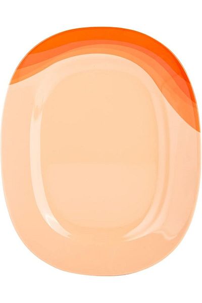 AKDC M/Mine Oval Plate L(29cm) xW(36cm) xH(3cm) Orange